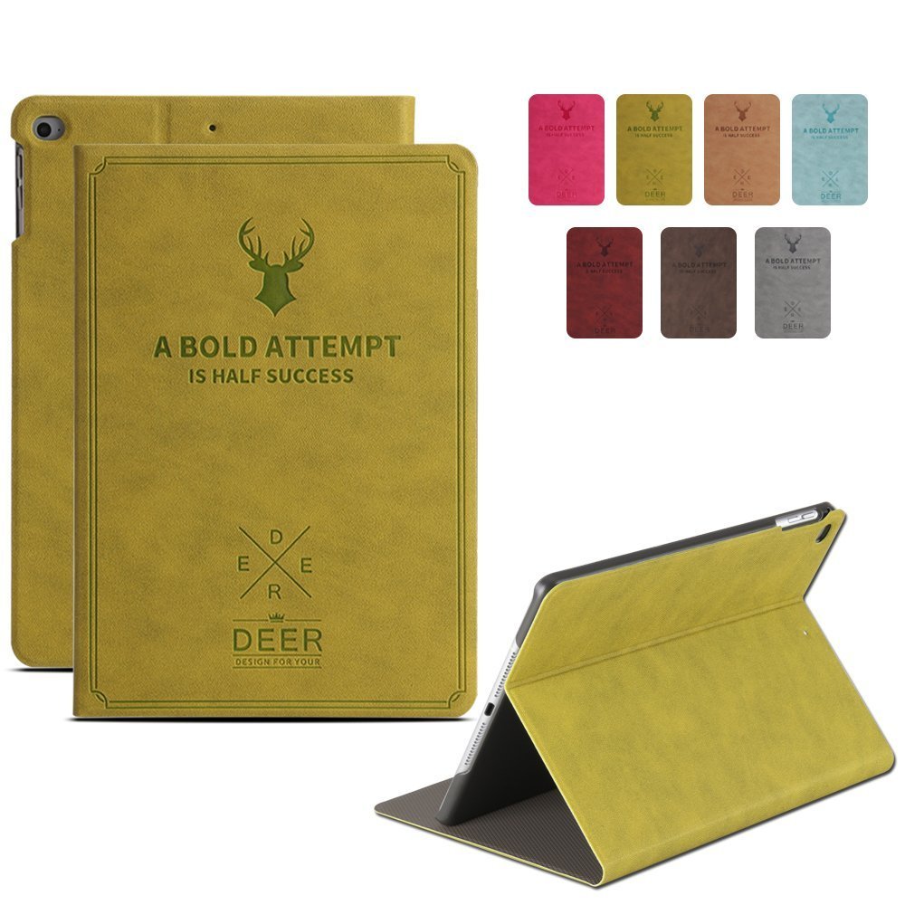 DuraSafe Cases iPad mini 4 7.9 Inch 2015 [ Mini 4th Gen ] A1538 A1550 MK6K2LL/A MK6J2LL/A MK6L2LL/A Folio Deer Pattern Protective Sleek & Classic