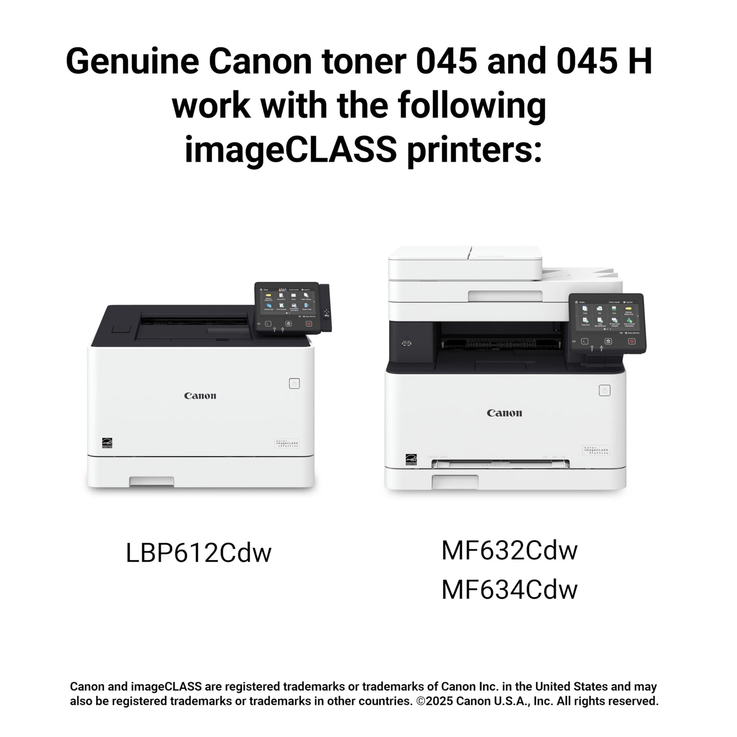 Canon Genuine 045 Cyan Toner Cartridge Compatible with LBP612Cdw, MF632Cdw, MF634Cdw