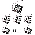 MELIFE 6 pcs Mini Cooling Fan for Raspberry Pi 4/5, 30x30x7mm, Quiet, Long Life, 3.3V/5V DC, Compatible with RPi 5/4/3/2/B+/Zero/Zero W, Robot Project