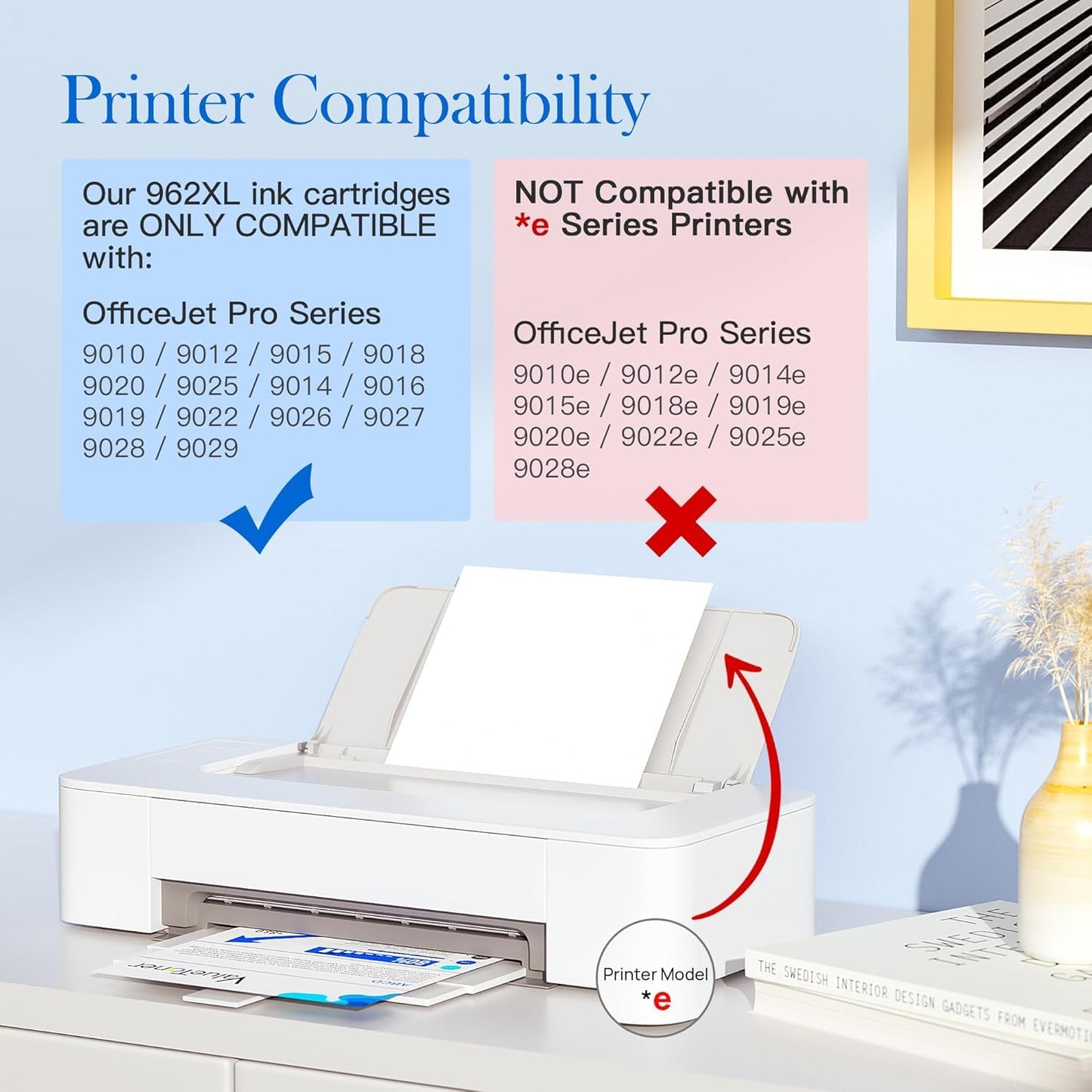 Valuetoner 962xl Ink Cartridges Combo Pack Remanufactured Ink Cartridge Replacement for HP 962XL 962 Ink for OfficeJet Pro 9015 9025 9018 9010 9012