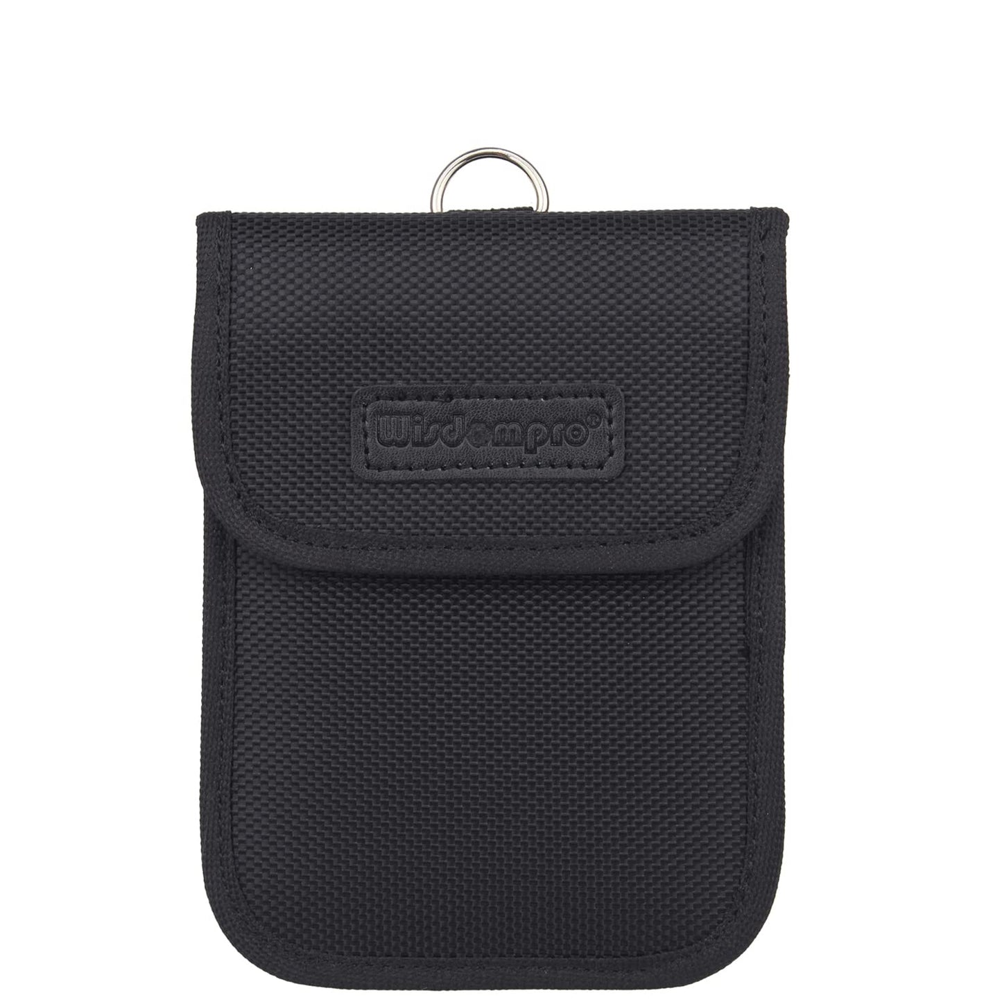 Wisdompro RFID Key FOB Protector for Car Key Signal Blocking; WP4694 Faraday Bag for Anti-Hacking, Anti-Theft Pouch - Black