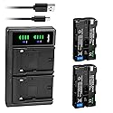 Kastar 2-Pack NP-F580 Battery 7.4V 3500mAh and LTD2 USB Charger Replacement for L Series NP-F530 NP-F550 NP-F570 NP-F750 NP-F770 NP-F930 NP-F950