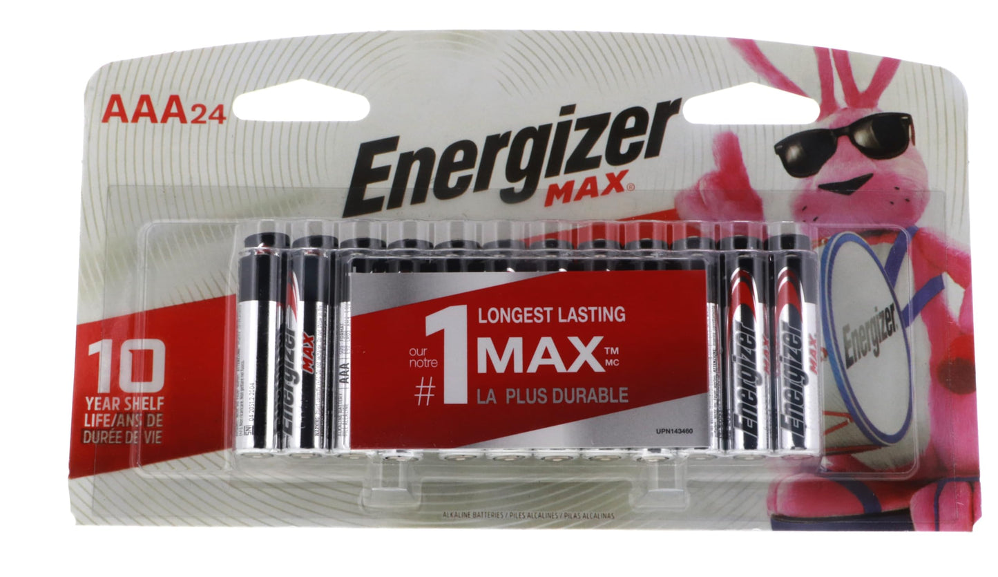 Energizer Max Performance Alkaline AAA Batteries, 24-Count