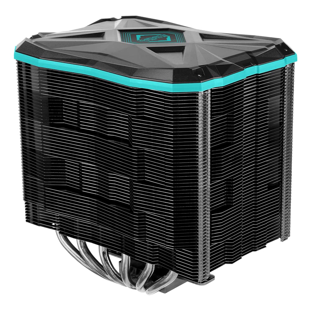 Iceberg Thermal IceSLEET G6 Stealth Black-Nickel Plated 6 Direct Touch Heatpipe, with Ultra 140mm Silent Fan Premium CPU Air Cooler LGA 1700