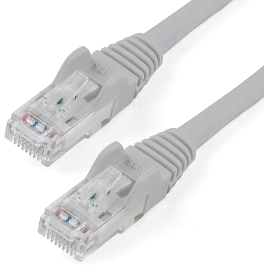 StarTech 75ft CAT6 Ethernet Cable - Gray CAT 6 Gigabit Ethernet Wire -250Mhz 100W PoE RJ45 UTP Network Patch Cord Snagless with Strain Relief
