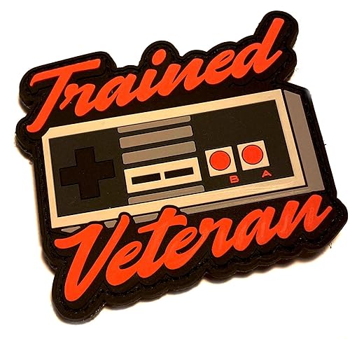 The Trained Veteran Game Controller Retro Classic 3x2.5 Hook Loop Morale Patch