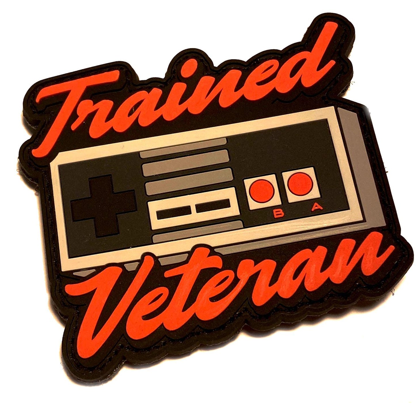 The Trained Veteran Game Controller Retro Classic 3x2.5 Hook Loop Morale Patch