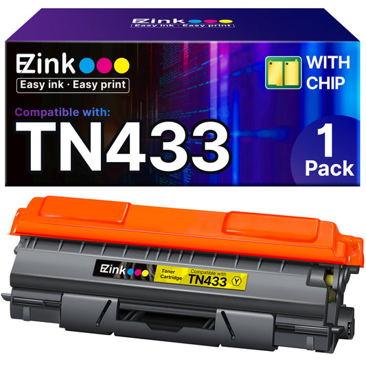 E-Z Ink TN433 Toner Cartridge Compatible for Brother TN-433 TN431, 1 Yellow