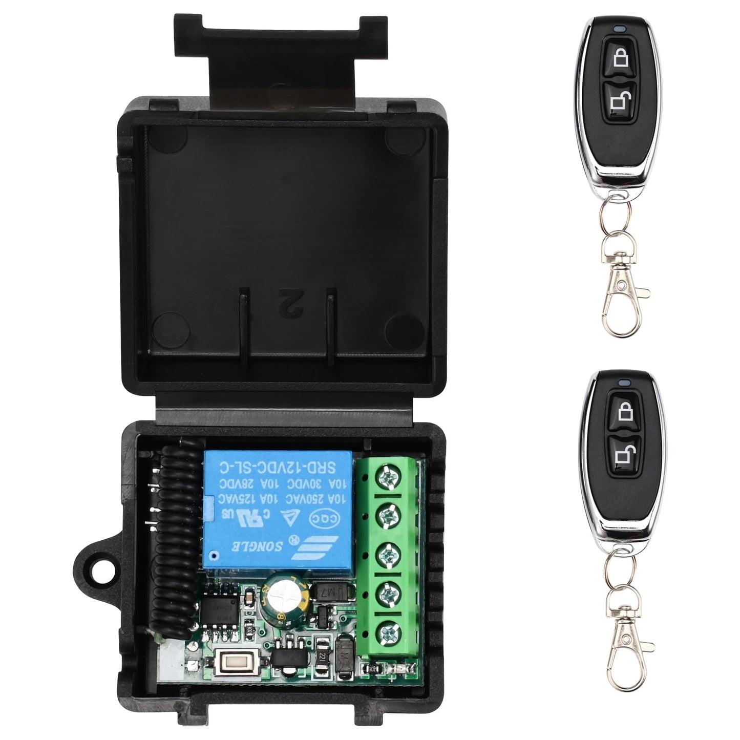 Door Access Control System Kit Set with 1200lbs Electric Magnetic Lock, RFID Keypad, Remotes,DC12V/5A Power Supply, Push to Exit Button, RFID EM ID