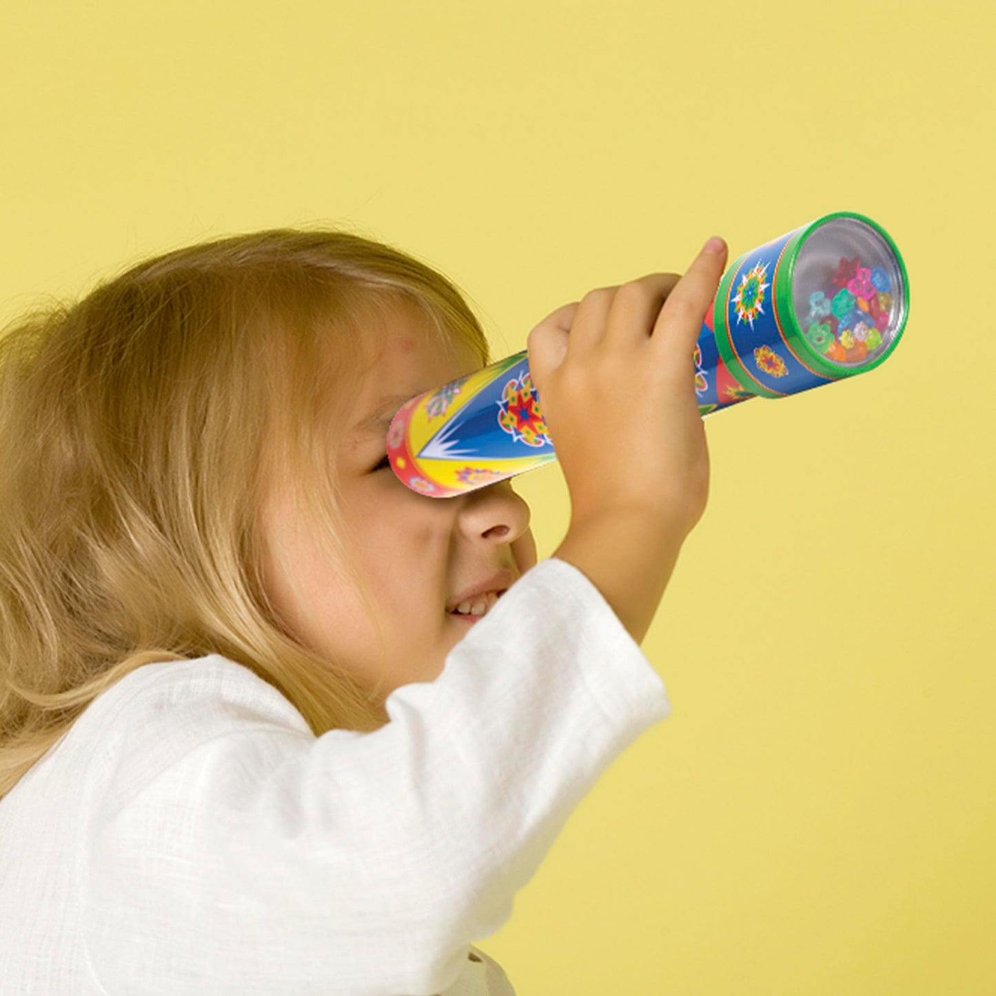 Schylling Classic Tin Kaleidoscope - Fun, Colorful Pattern-Changing Toy - Durable Tin with Multicolored Beads - Ages 3 and Up - One Piece