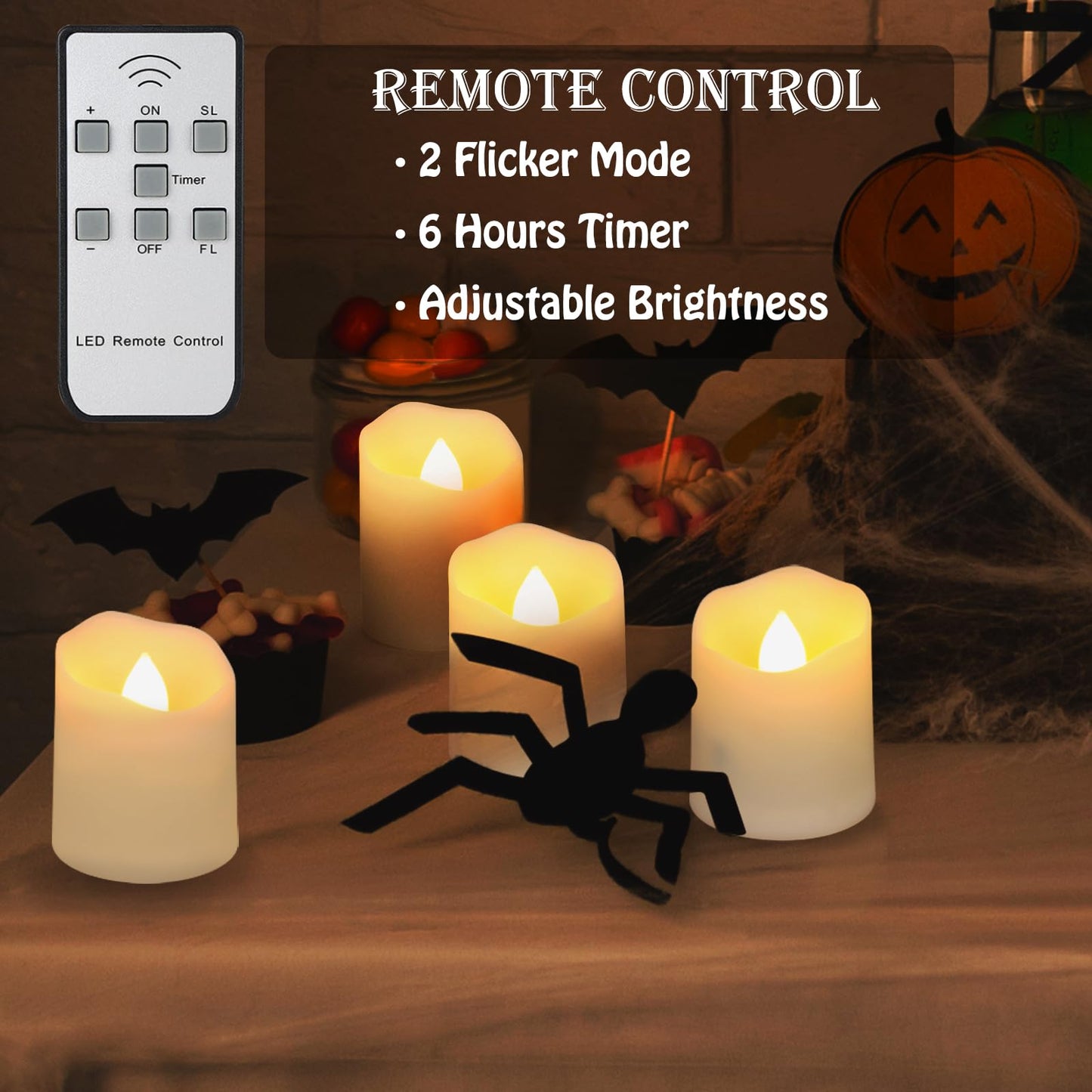 FPOO Rechargeable Flameless Tea Lights Candles with Timer & Remote, 12pcs Flickering LED Votive Candles with 2 USB Charging Cables, Warm White Light