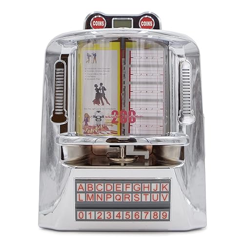 arkrocket 200 Wall-O-Matic Table Jukebox Wallbox Wireless Bluetooth Speaker FM Radio SD USB Retro American Diner Style Tabletop