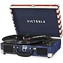 Victrola Journey Bluetooth Portable Suitcase Record Player - with Built-in Speakers, 3 Speed Vinyl Record Player, RCA Out, Headphone Jack (American