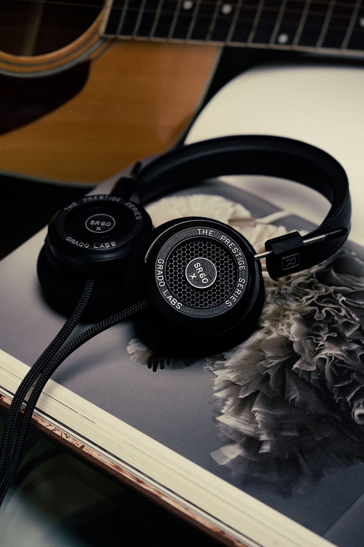 GRADO SR60x Prestige Series Wired Open-Back Headphones - Dynamic Over-Ear Headphones with 44mm Drivers, Lightweight Build, Hand-Assembled in Brooklyn…