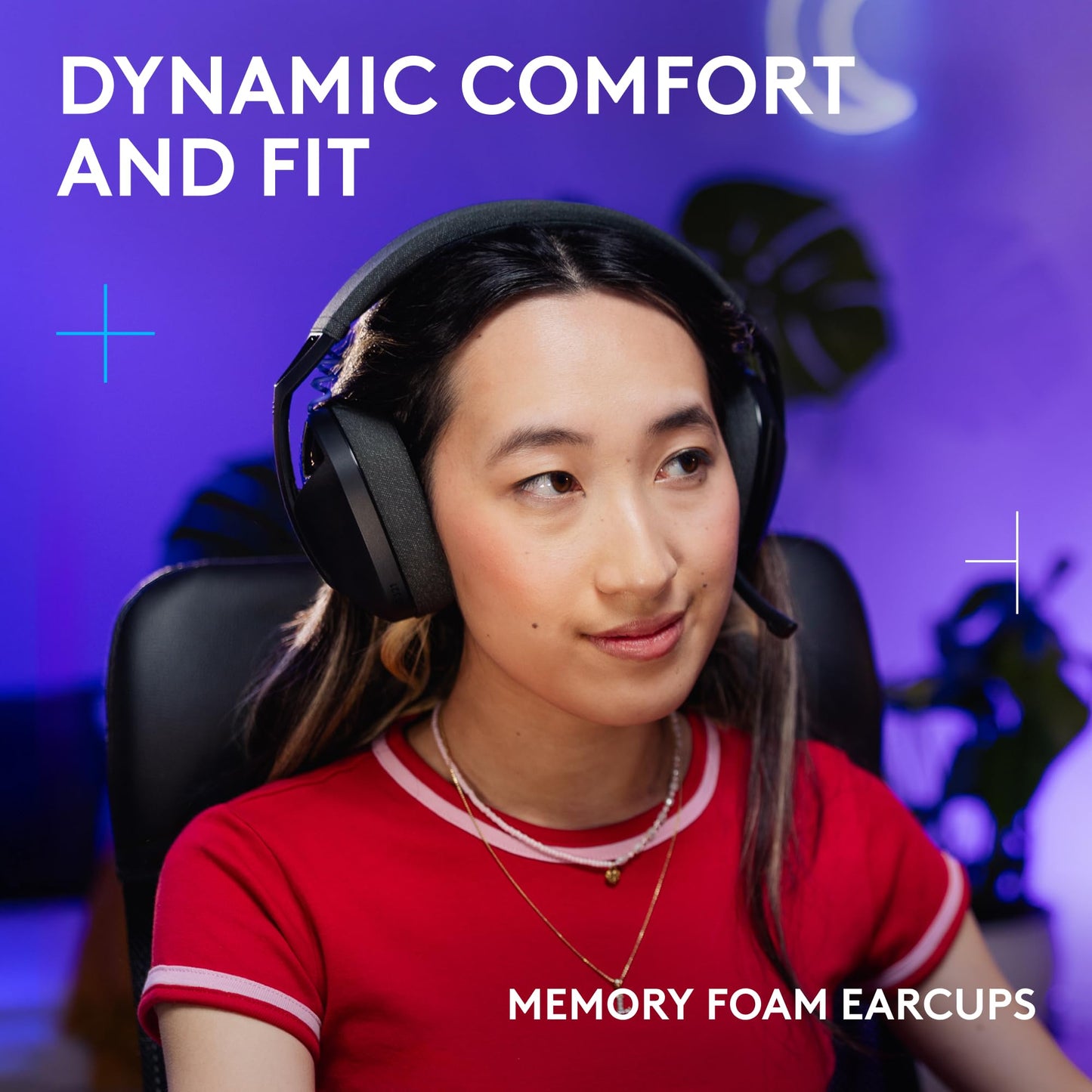 Logitech G321 Lightspeed Wireless Bluetooth Gaming Headset, Dynamic Comfort and fit, 16 kHz Boom mic, 20+ hrs Battery, PC, PS4, PS5, Nintendo Switch