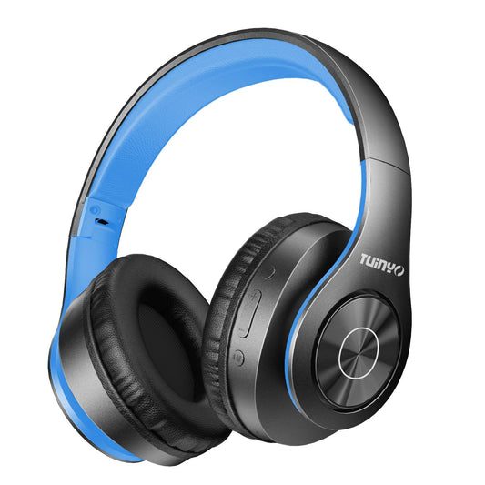 TUINYO Bluetooth Headphones Wireless, Over Ear Stereo Wireless Headset 40H Playtime with deep bass, Soft Memory-Protein Earmuffs, Built-in Mic Wired…