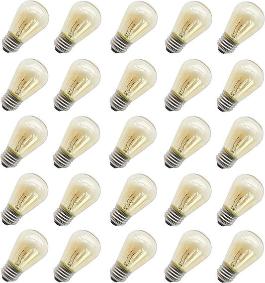 Rolay 11W Outdoor String Light Bulbs with E26 Base, 25 Pack