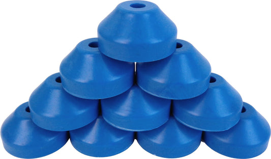 Blue Plastic 7" 45rpm Vinyl Record Dome Adapter , Quantity 10 (45 rpm)