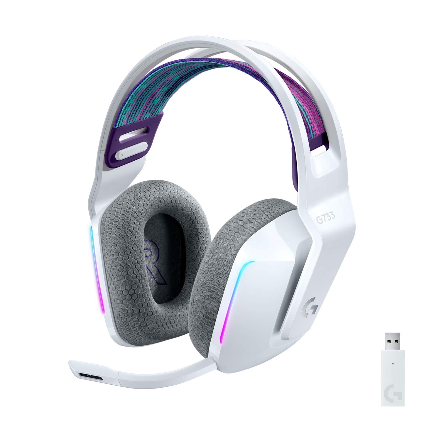 Logitech G733 Lightspeed Wireless Gaming Headset - White