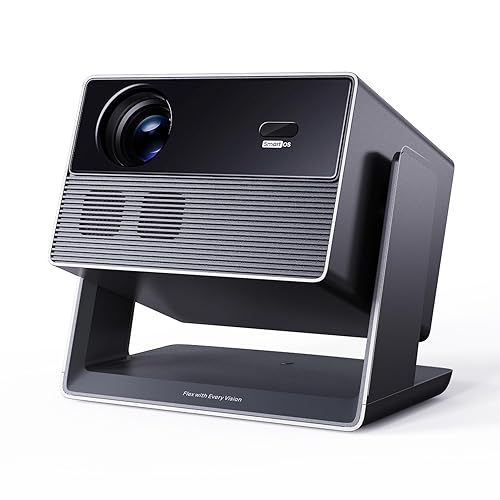 [Officially-Licensed APP & 1200 ANSI] Smart Projector with WiFi and Bluetooth, 30W Speakers, 4K Supported, Auto Focus & Keystone, Portable Native
