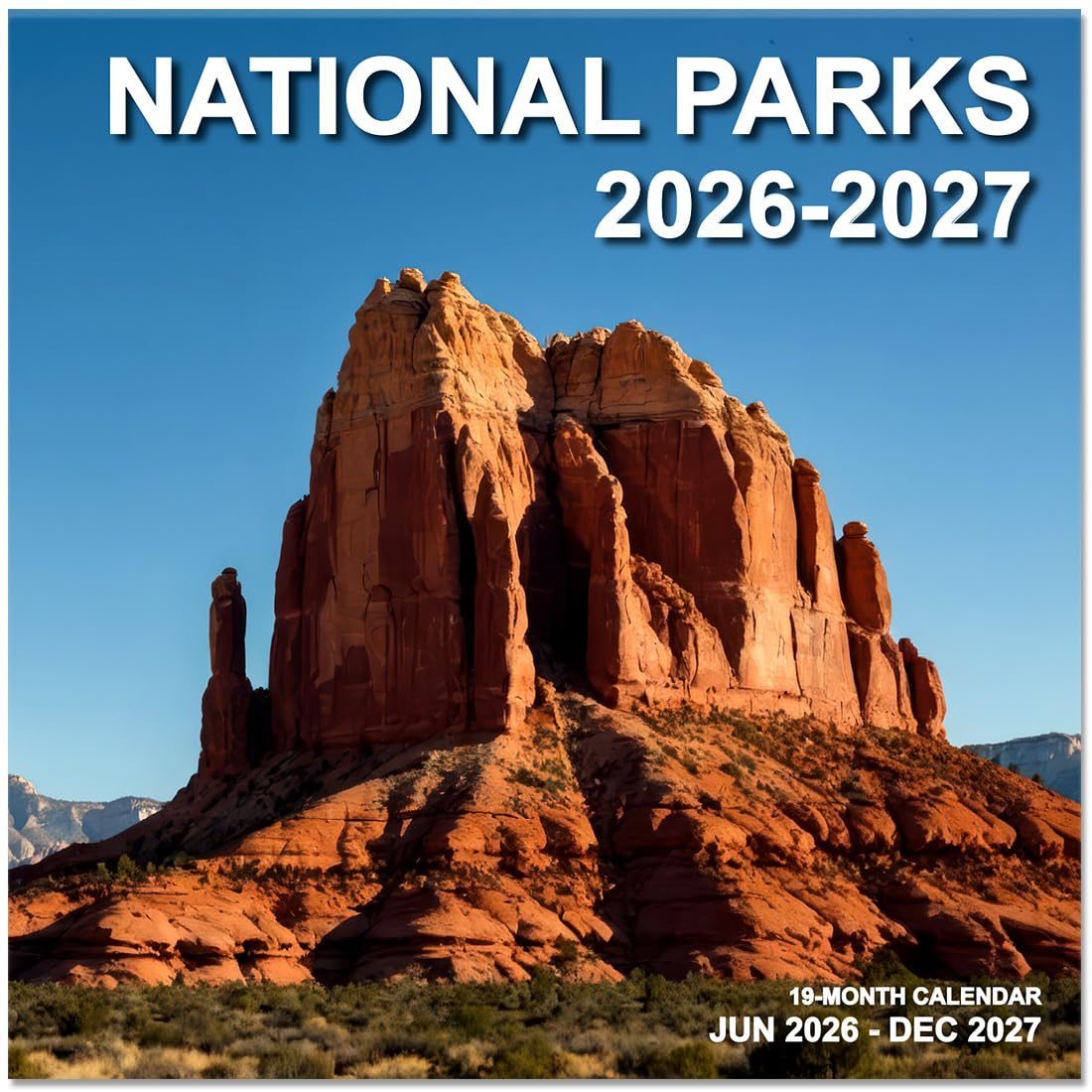 Calendar 2026 from January 2026 - December 2026, 12" x 24" Opened 12 Months Calendar, Full Page Months Thick & Sturdy Paper for Gift Perfect Calendar