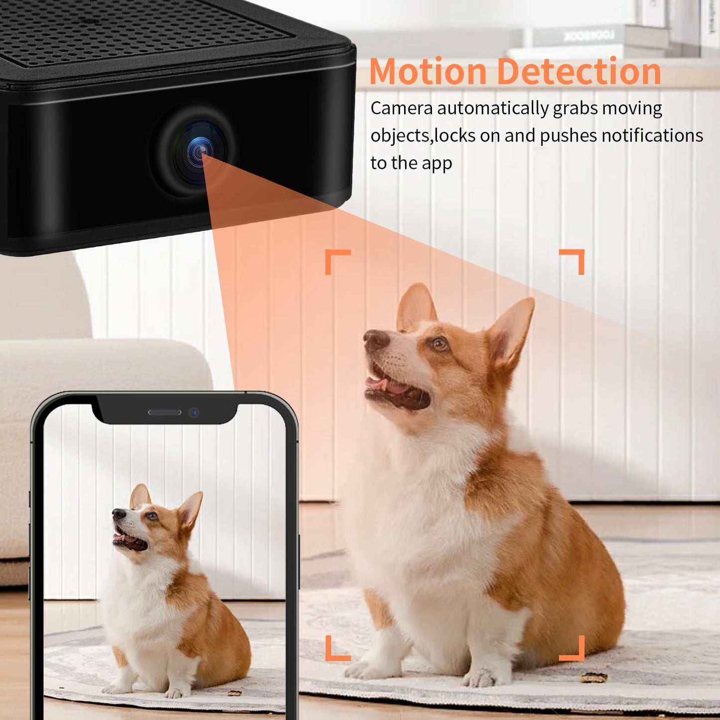 DUVIX Mini Camera Hidden Camera Nanny Cam 1080P WiFi Wireless Surveillance with Motion Detection, Auto Night Vision for Baby/Pet/Nanny Monitoring