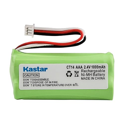Kastar Ni-MH Battery 2.4V 1000mAh Replacement for Plantronics 80639-01 Cordless Phone, Plantronics 81087-01 Cordless Phone, Plantronics CT14 CT15