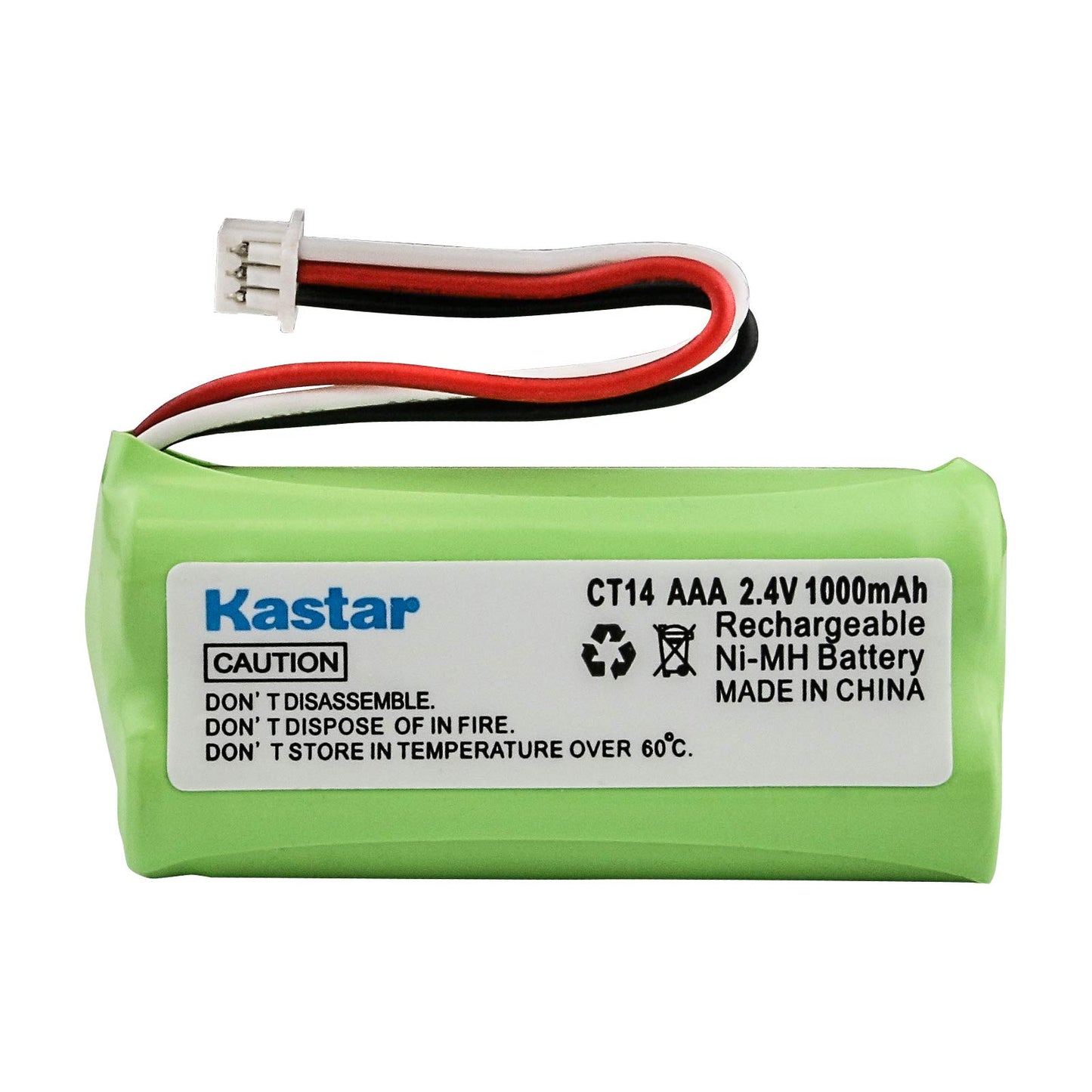 Kastar Ni-MH Battery 2.4V 1000mAh Replacement for Plantronics 80639-01 Cordless Phone, Plantronics 81087-01 Cordless Phone, Plantronics CT14 CT15