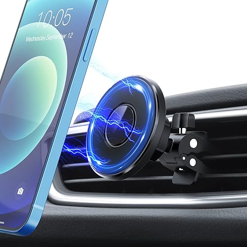 Tmaine MagSafe Car Mount, Magnetic Phone Holder for Car, Car Vent Magnetic Phone Mount Compatible with iPhone 13/12/12 Pro/12 Pro Max/12 Mini/MagSafe