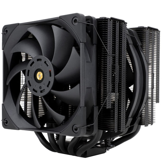 Thermalright FC140 Black CPU Air Cooler,Dual Tower 5 Heat Pipe,TL-D14X-B and TL-C12PRO PWM Fan,Aluminium Heatsink Cover, AGHP Technology, for AMD