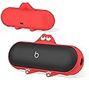 Silicone Kawaii Cute Case for Beats Pill Wireless Bluetooth Speaker, Anti-Scratch Protective Sleeve Compatible With Beats Speaker (Red)