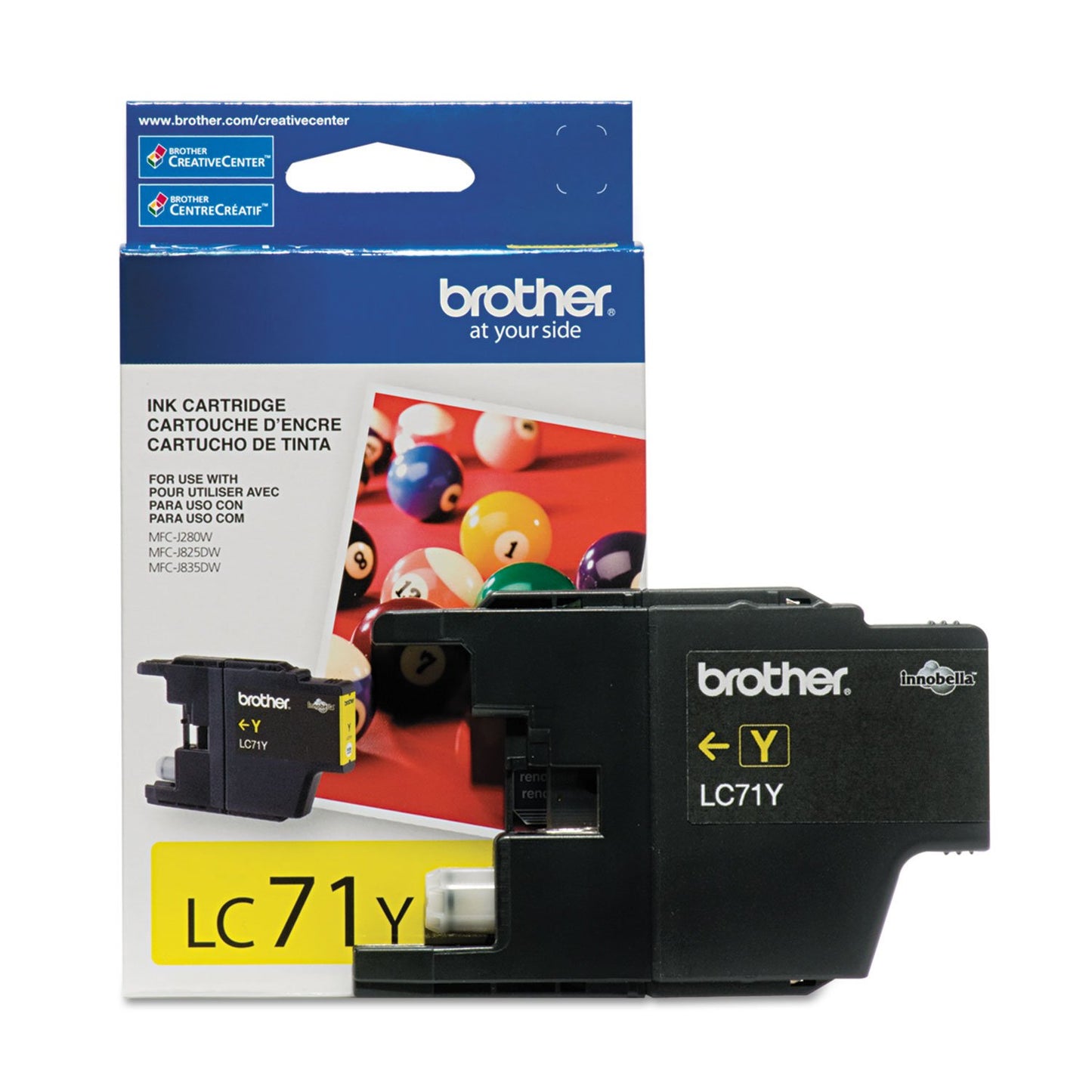 Brother LC71Y Yellow -Ink Cartridge, Yellow,300 Page