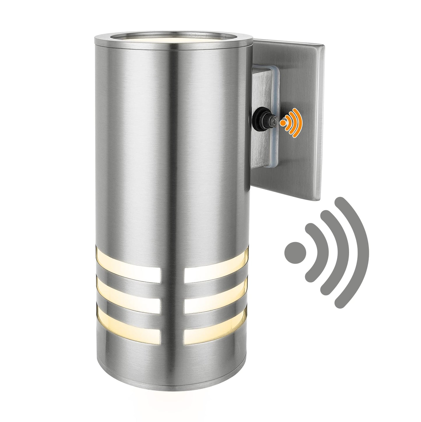 Outdoor Wall Lights, Exterior Dusk to Dawn Sensor Wall Lanterns, Stainless Steel Front Door Lights with E26 Base Socket, Anti-Rust Waterproof Up Down