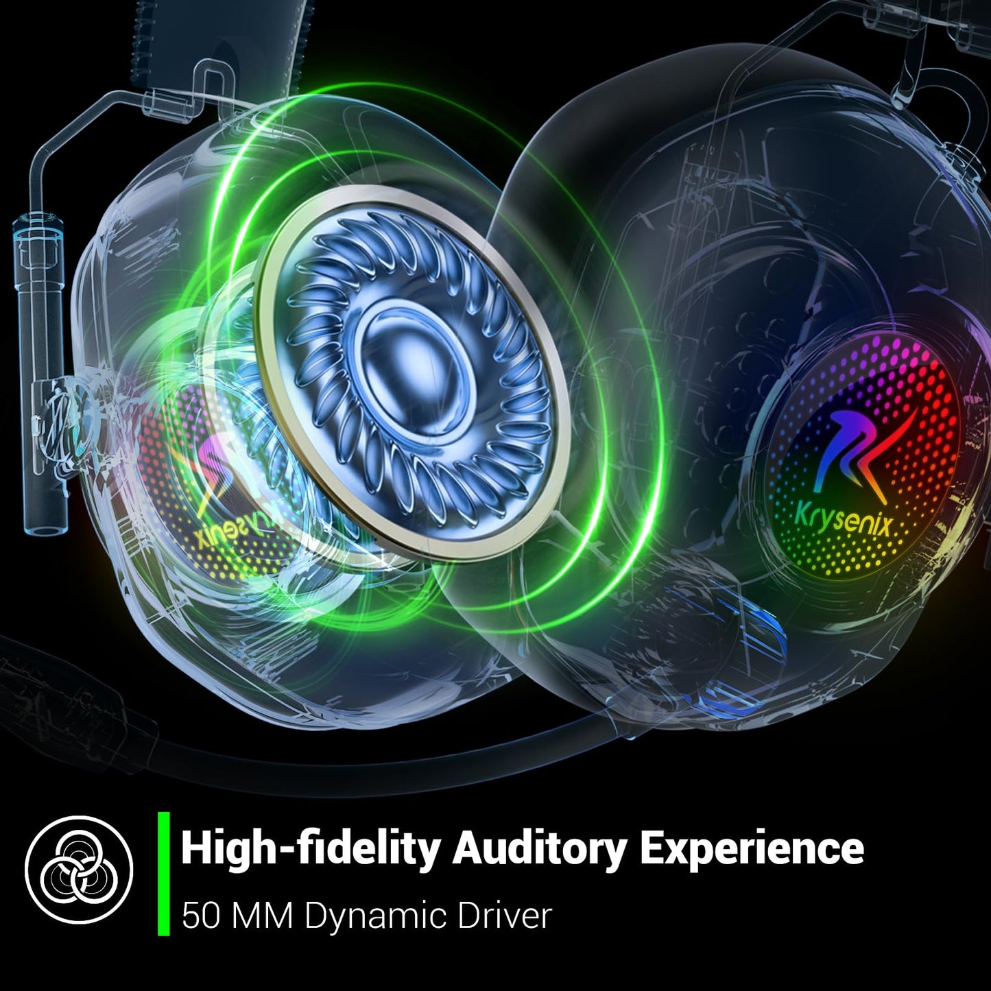 Wireless Gaming Headset with Noise Canceling Microphone for PC, PS5, PS4, Switch, Mac?2.4 GHz Wireless & Bluetooth 5.4 Gaming Headphones, Cool RGB