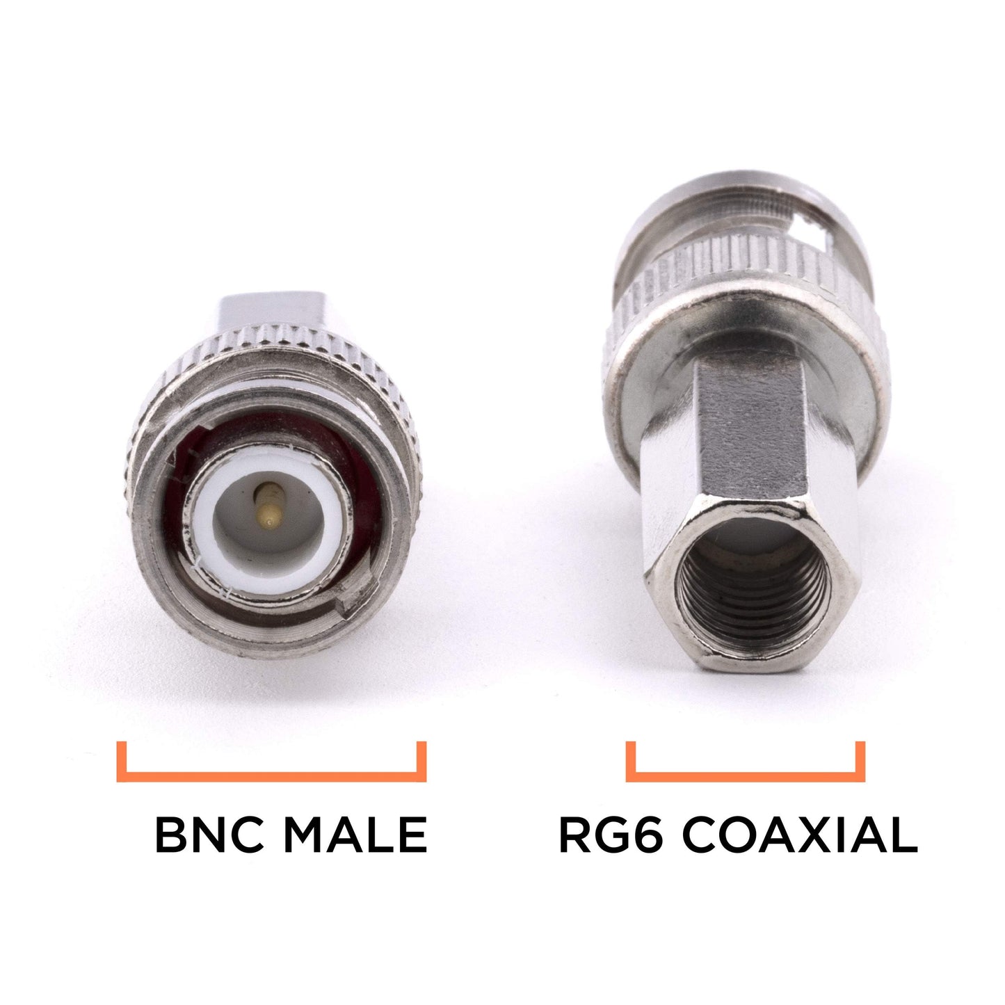 THE CIMPLE CO Screw-On BNC Connectors RG6 - Male Twist-On Coaxial Cable Ends - RG6 Coax Ends for SDI, HD-SDI, CCTV Security Camera Cable - Pack of 10