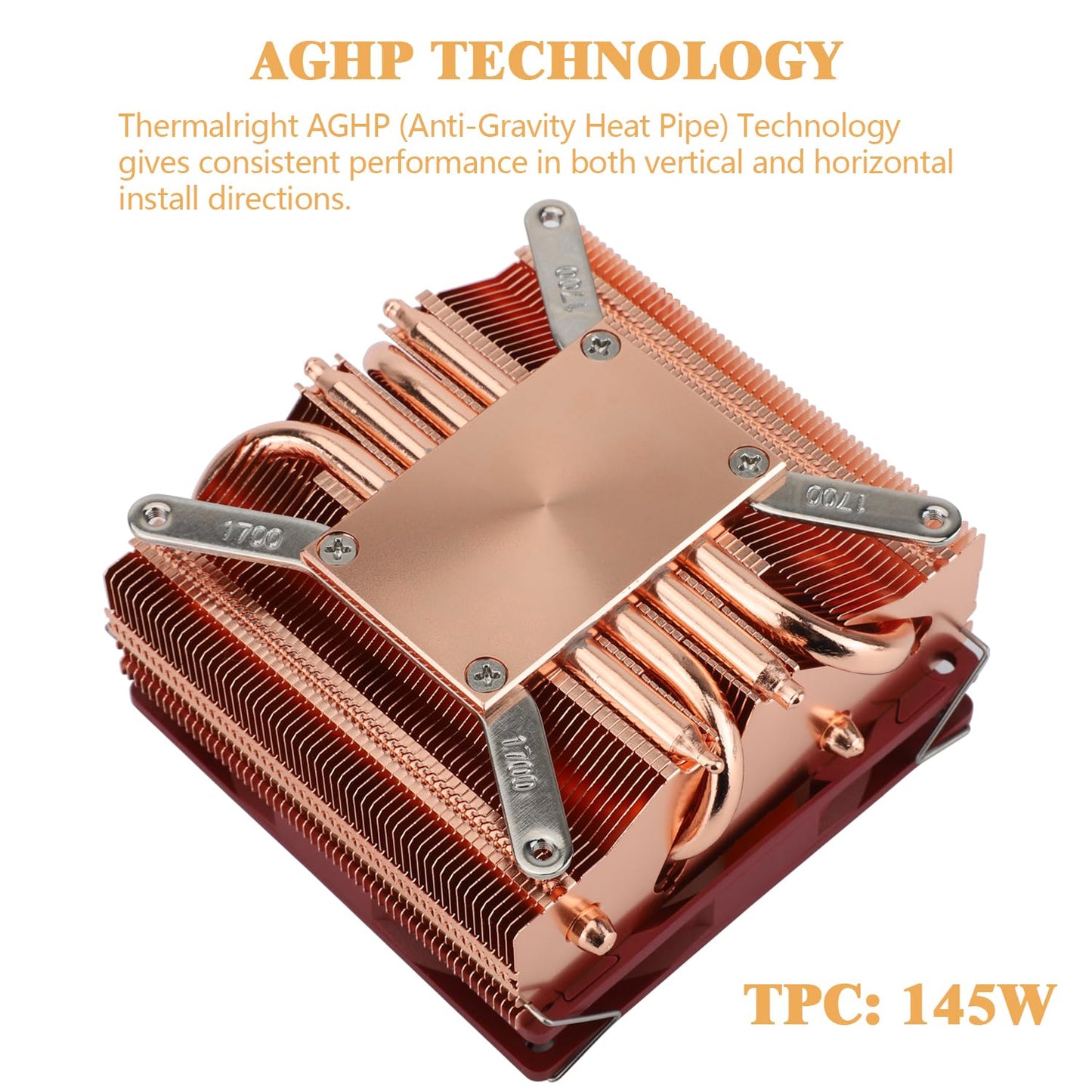 Thermalrlght AXP90 X53 Full Low Profile ITX CPU Cooler, with 92mm Slim PWM Fan for 2700RPM High Speed ITX CPU Fan, AGHP Technology, for Intel