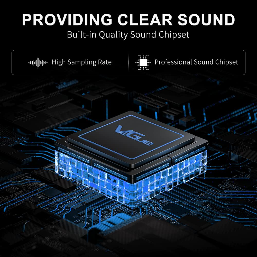 VeGue USB Microphone Kit, 192kHz/24Bit Streaming Podcast PC Condenser Computer Mic Set for Gaming, YouTube Video, Recording Music, Voice Over, Studio