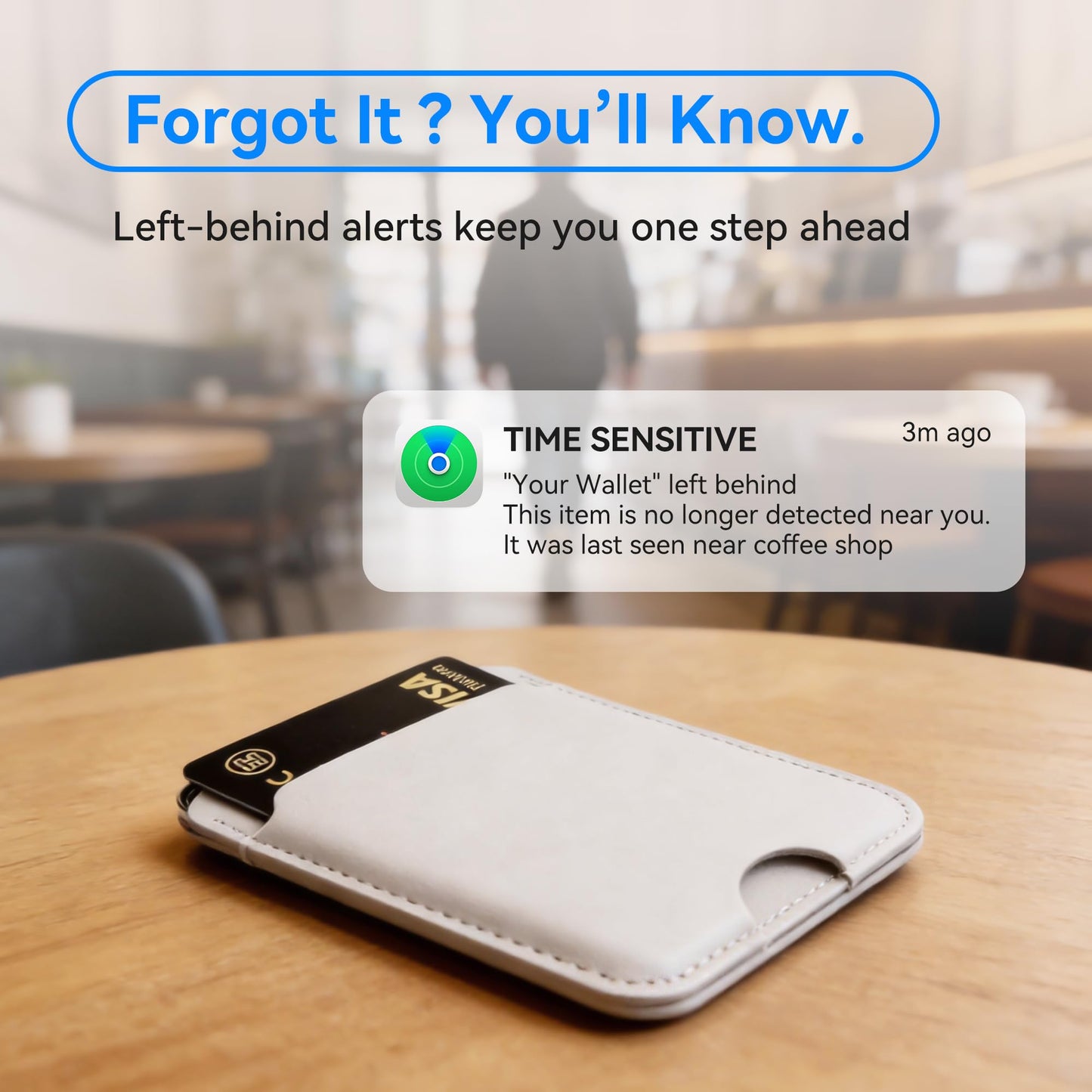 YUECHCASES MagSafe Wallet with Apple Find My (Apple MFi Certified), Adjustable Stand Card Holder, RFID Blocking Magnetic Wallet, Compatible