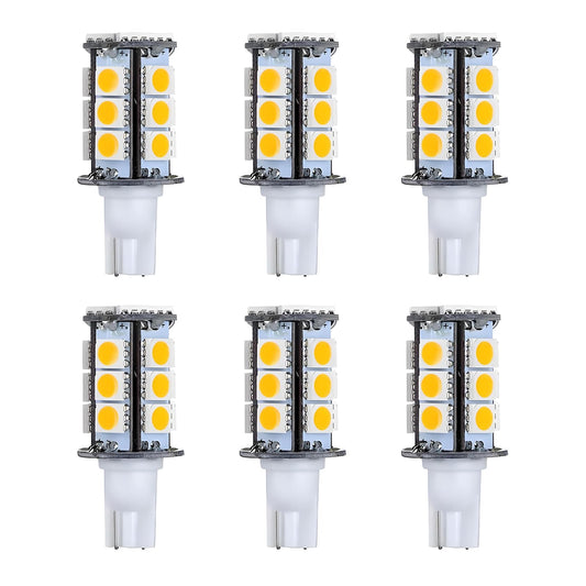 Makergroup T5 T10 Wedge Base LED Light Bulb High Brightness 12VAC/DC 3Watt 2700K-3000K Warm White Color for Outdoor Landscape Lighting Deck Stair Step