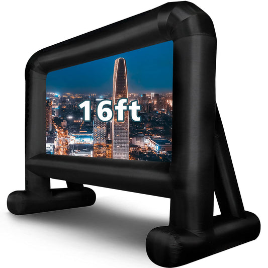 OUTTOY Inflatable/Blow Up Projection Screen with Quiet Fan and Storage Bag, Easy Set up, Mega for Outdoor, Backyard Movie Night, Theme Parties