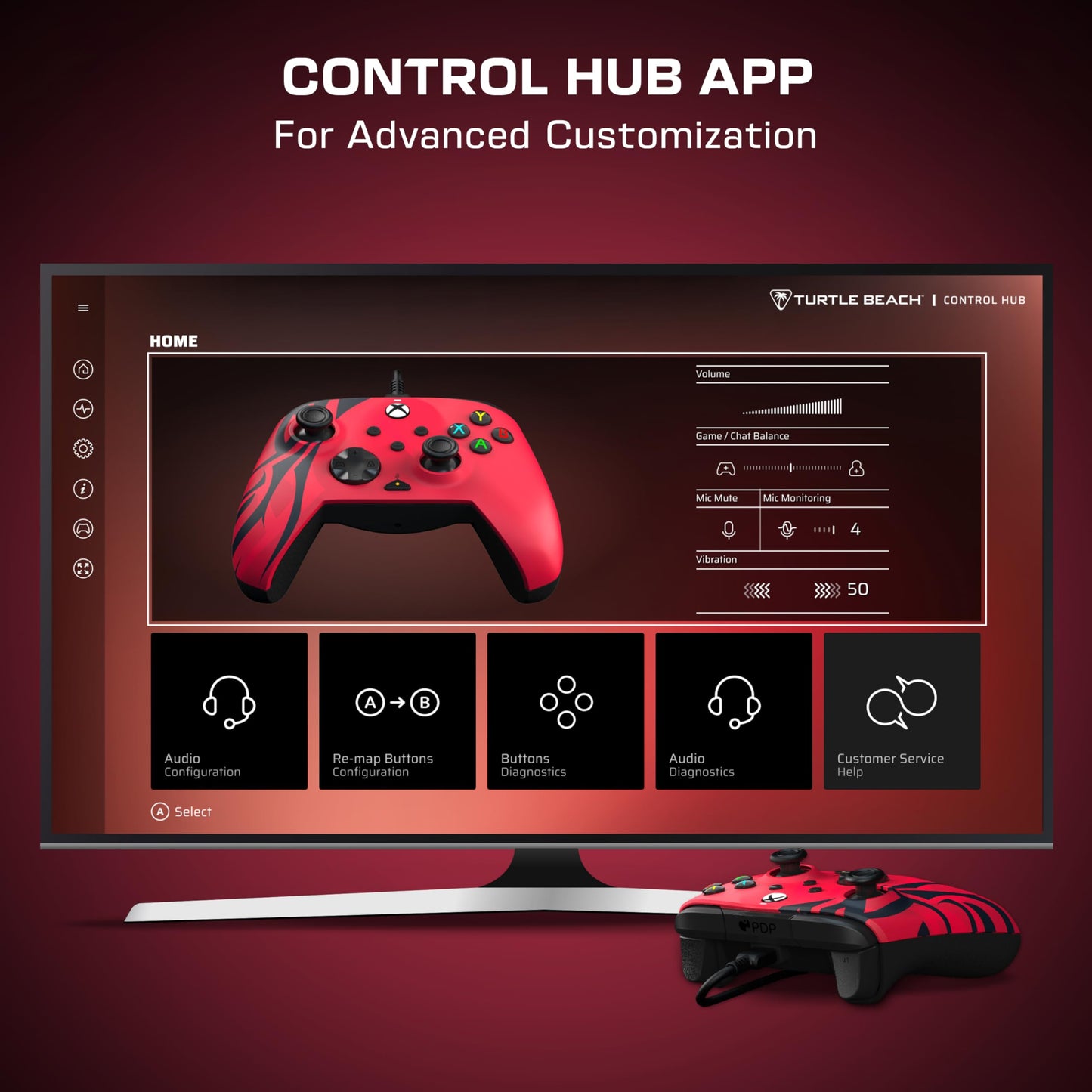 PDP Gaming Xbox Series X|S Red Bundle: REMATCH Wired Gamepad Controller & AIRLITE Wired Headset with Mic, Licensed Xbox One Gamepad, Customizable