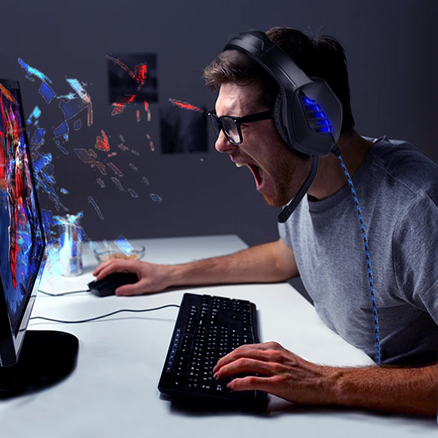 targeal Gaming Headset with Microphone - for PC, PS4, PS5, Xbox One, Xbox Series X|S - 3.5mm Jack Gamer Headphone with Noise Canceling Mic