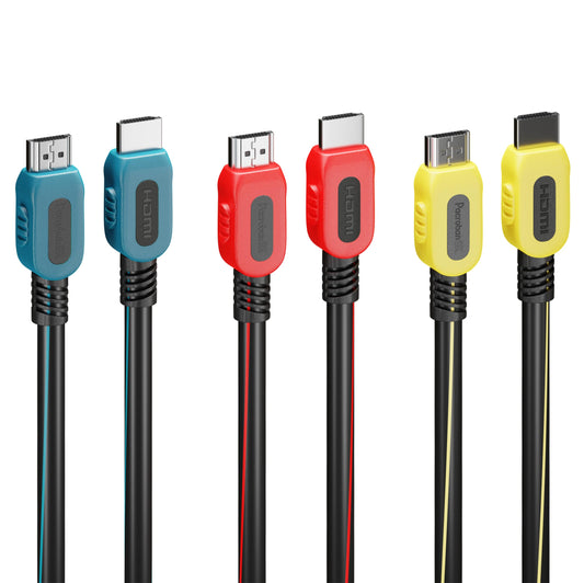 Pacroban 10 Foot HDMI Cable 3 Pack - 8K, 48Gbps, 4K 240Hz, eARC, Color Coded HDMI 2.1 Cords, HDR for PS5, Xbox, ARC Dolby Atmos for Soundbars, Upgrade