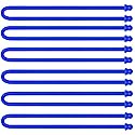 6Pcs 15-Inch Silicone Cable Tie, Steel-Core Twist Ties, Reusable Rubber Straps for Organizing, Dia 5mm