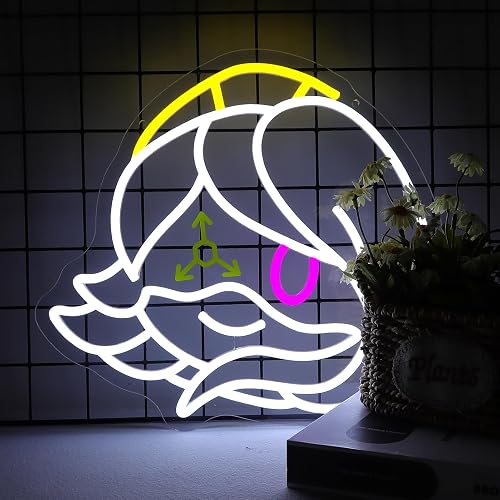 VIIFF Murder uzi Anime Robot Girl Neon Sign for Wall Decor, Dimmable USB Powered LED Neon Light, Futuristic Cyberpunk Lamp for Gaming Room Bedroom