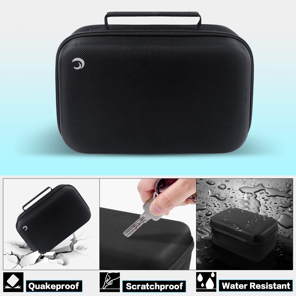 Comecase Travel Case Compatible with Blue Yeti/for Yeti Pro Microphones - Shock-Absorbent Hard Shell with Custom Foam Insert for Podcast, Streaming &