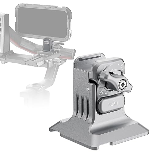 NEEWER Phone Tripod Mount with Arca Type Base, 1/4" Threads, Quick Release Clamp Compatible with iPhone 16 Pro Max S25 Ultra Phone Cage DJI RS4 Mini