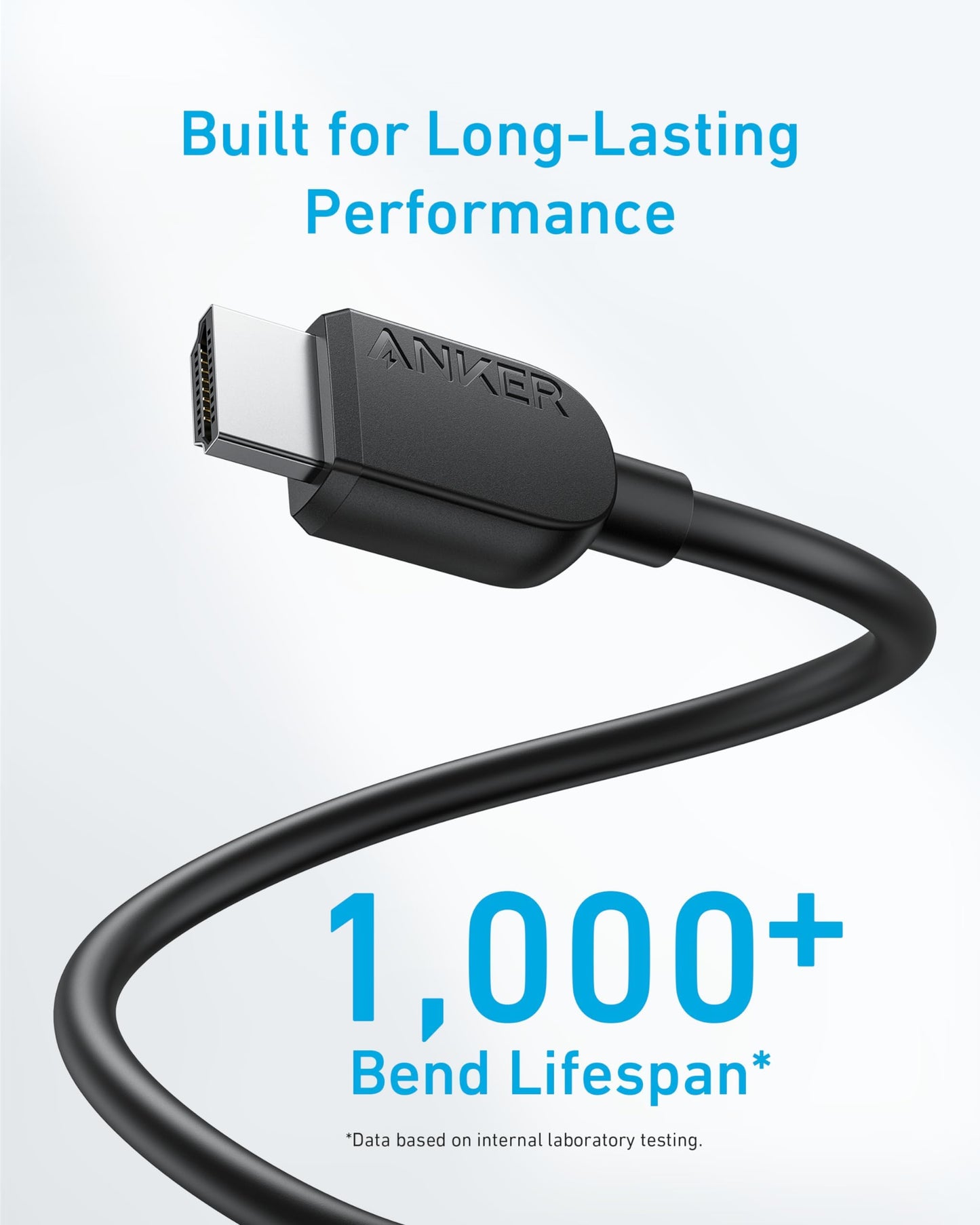 Anker HDMI Cable 8K@60Hz, 6FT Ultra HD 4K@120Hz HDMI Cord,48 Gbps Certified Ultra High-Speed,Compatible with PlayStation 5,Xbox,Samsung TVs,and More