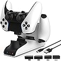 Nyko - Charge Base Edge - Store & Charge Station Compatible with PS5 DualSense & Edge Controllers - PS5 Slim Accessory Dual Port Recharging Dock