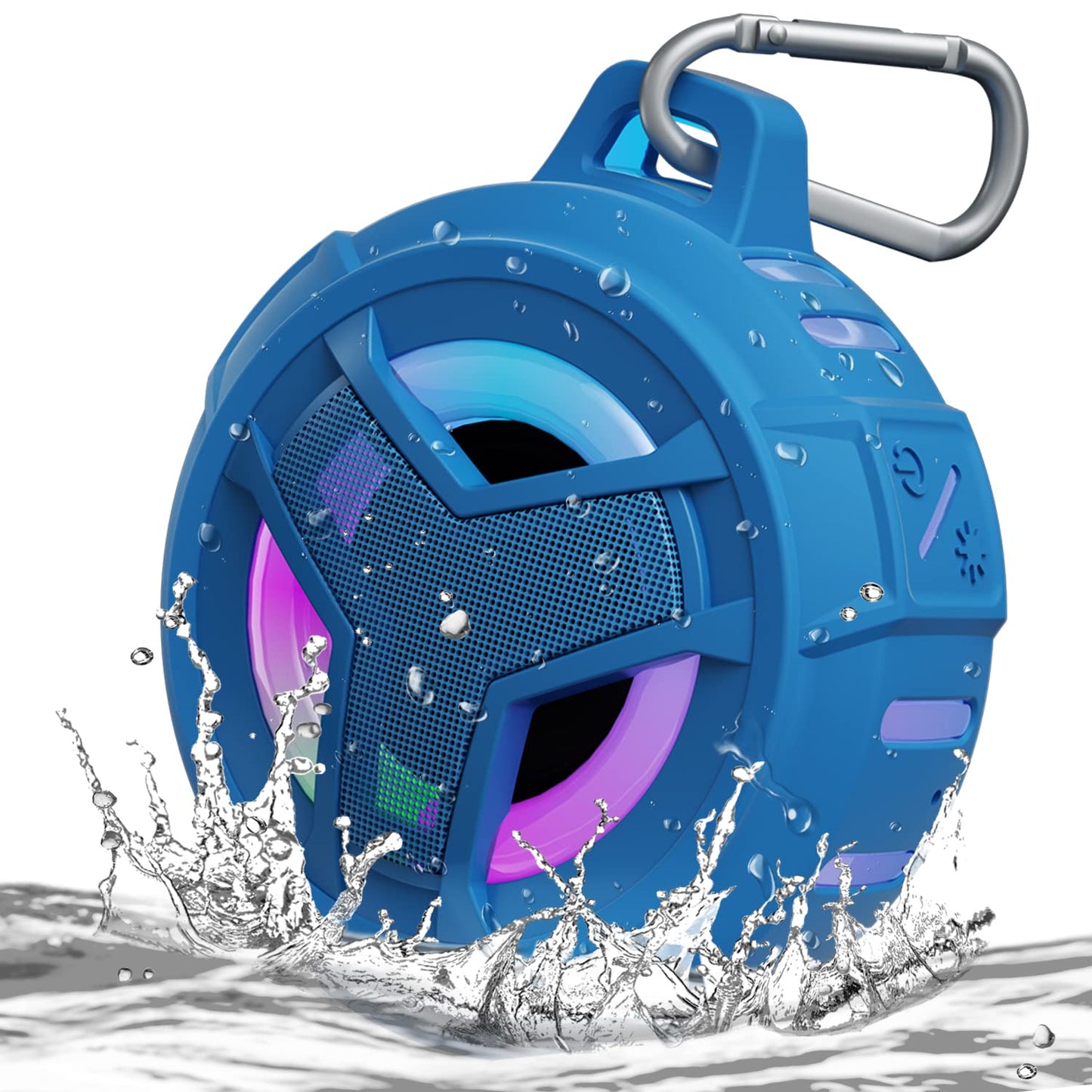 EBODA Shower Bluetooth Waterproof Speaker, IPX7 Floating Portable Wireless Small Speakers with Light, 24H Playtime for Beach, Pool, Kayak Accessories